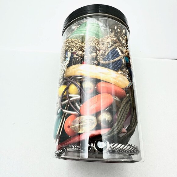 Mystery Jewelry Jar #921 Wearable Quality Pieces 2lbs Necklace Bracelet Earrings - Picture 2 of 4